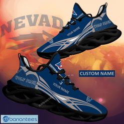 Alternative view of NCAA Nevada Wolf Pack Custom Name Blue Grey Max Soul Shoes