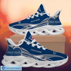 NCAA Nevada Wolf Pack Custom Name Blue Grey Max Soul Shoes