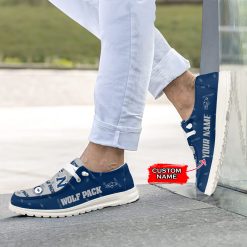 Alternative view of NCAA Nevada Wolf Pack Custom Name Grey Blue Hey Dude Shoes