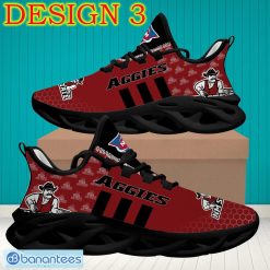 Alternative view of NCAA New Mexico State Aggies Custom Name Black Striped Max Soul Shoes