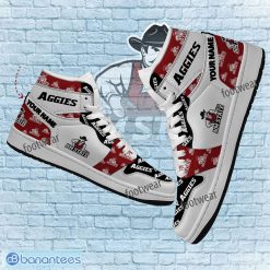 NCAA New Mexico State Aggies Custom Name Logo Air Jordan 1 High Sneakers