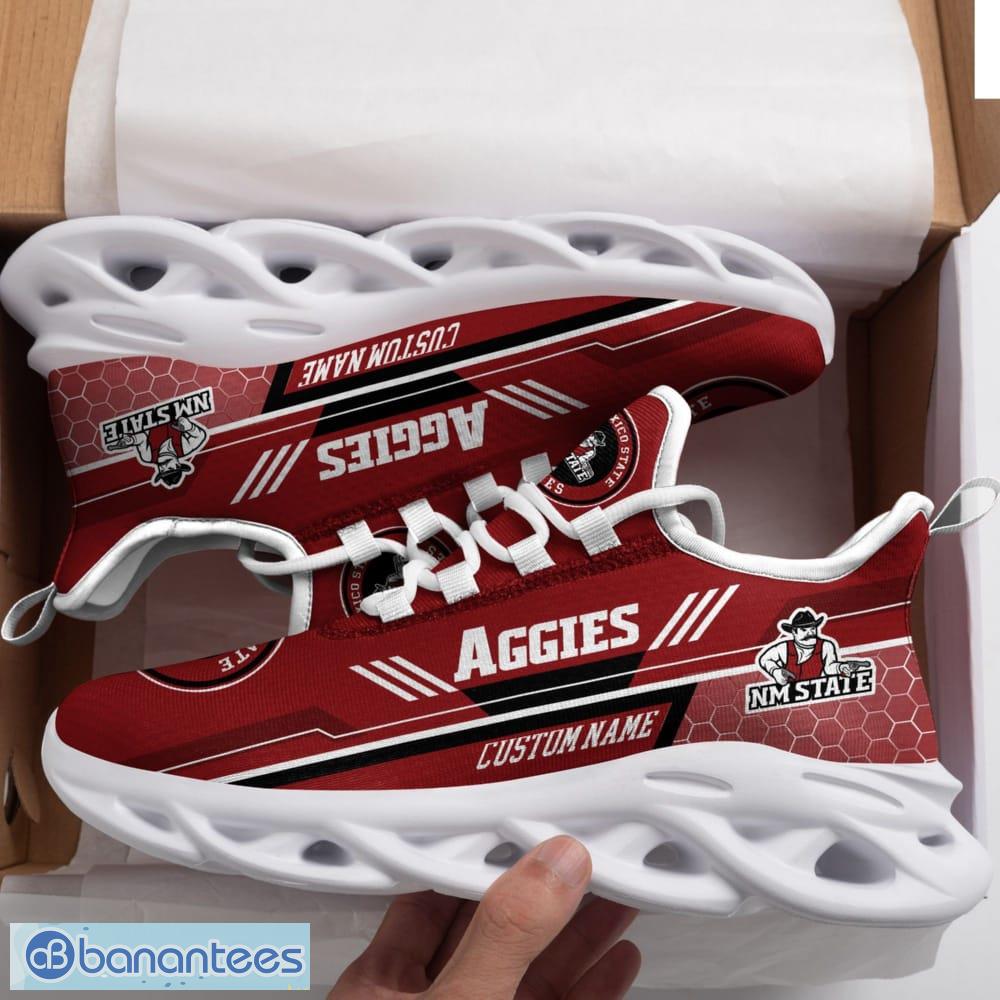 NCAA New Mexico State Aggies Custom Name Red Max Soul Shoes