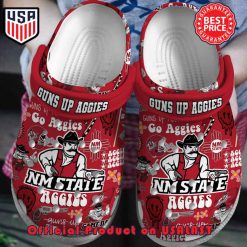NCAA New Mexico State Aggies Red Guns Up Go Aggies Crocs