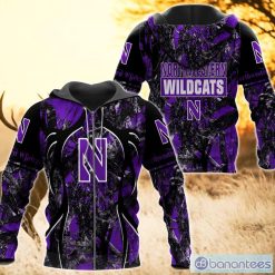 NCAA Northwestern Wildcats Camo Hunting Zip Up Hoodie