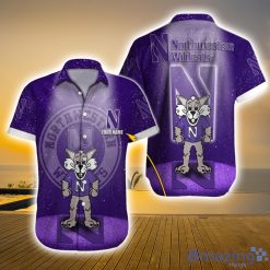 NCAA Northwestern Wildcats Custom Name Cute Mascot Hawaiian Shirt