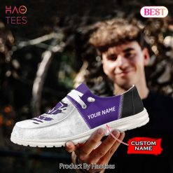 NCAA Northwestern Wildcats Custom Name Hey Dude Shoes