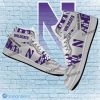NCAA Northwestern Wildcats Custom Name Logo Air Jordan 1 High Sneakers