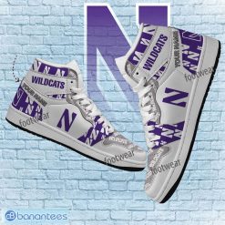 NCAA Northwestern Wildcats Custom Name Logo Air Jordan 1 High Sneakers