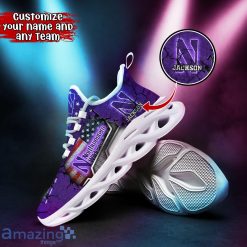 Alternative view of NCAA Northwestern Wildcats Custom Name US Flag Max Soul Shoes