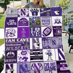 Alternative view of NCAA Northwestern Wildcats Love Fleece Blanket