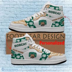Alternative view of NCAA Ohio Bobcats Custom Name Logo Air Jordan 1 High Sneakers