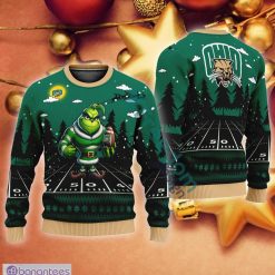 NCAA Ohio Bobcats Play Grinch Ugly Christmas Sweater
