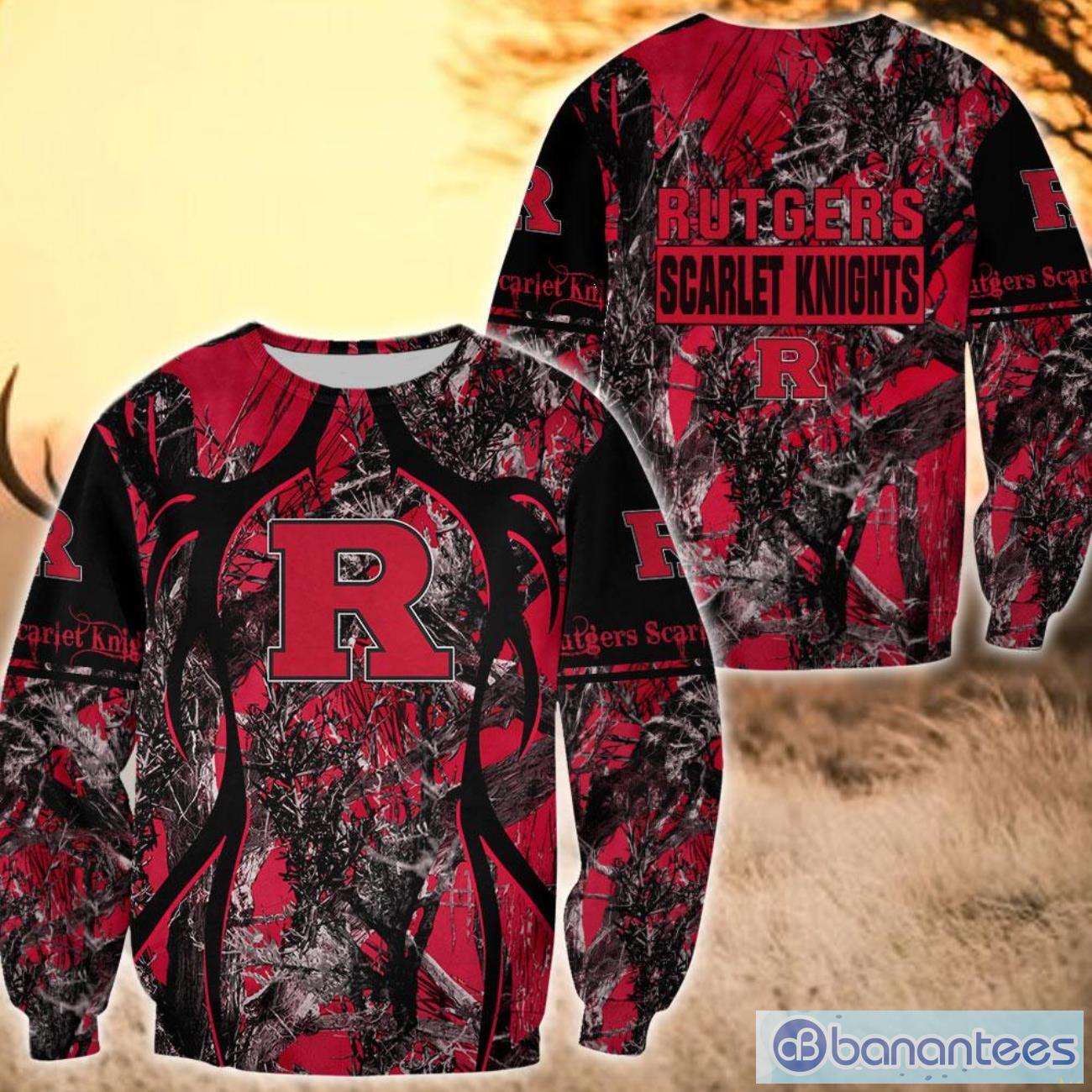 NCAA Rutgers Scarlet Knights Camo Hunting Sweatshirt