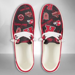 NCAA Rutgers Scarlet Knights Custom Name Black Red Hey Dude Shoes
