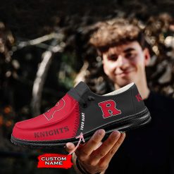 Alternative view of NCAA Rutgers Scarlet Knights Custom Name Hey Dude Shoes