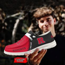 NCAA Rutgers Scarlet Knights Custom Name Hey Dude Shoes