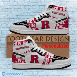 Alternative view of NCAA Rutgers Scarlet Knights Custom Name Logo Air Jordan 1 High Sneakers