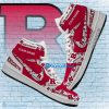 NCAA Rutgers Scarlet Knights Custom Name New Season Design Air Jordan 1 High Sneakers