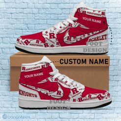 Alternative view of NCAA Rutgers Scarlet Knights Custom Name New Season Design Air Jordan 1 High Sneakers
