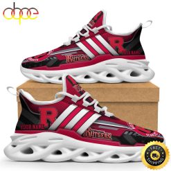 NCAA Rutgers Scarlet Knights Custom Name White Striped Max Soul Shoes
