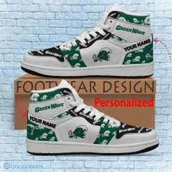 Alternative view of NCAA Tulane Green Wave Custom Name Logo Air Jordan 1 High Sneakers