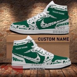 Alternative view of NCAA Tulane Green Wave Custom Name New Season Design Air Jordan 1 High Sneakers