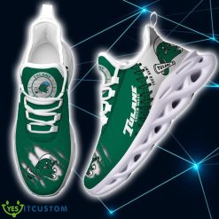 NCAA Tulane Green Wave Custom Name White Green Max Soul Shoes
