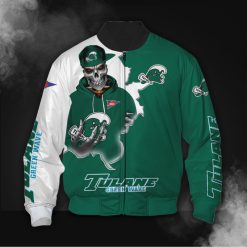 NCAA Tulane Green Wave Skull Bomber Jacket