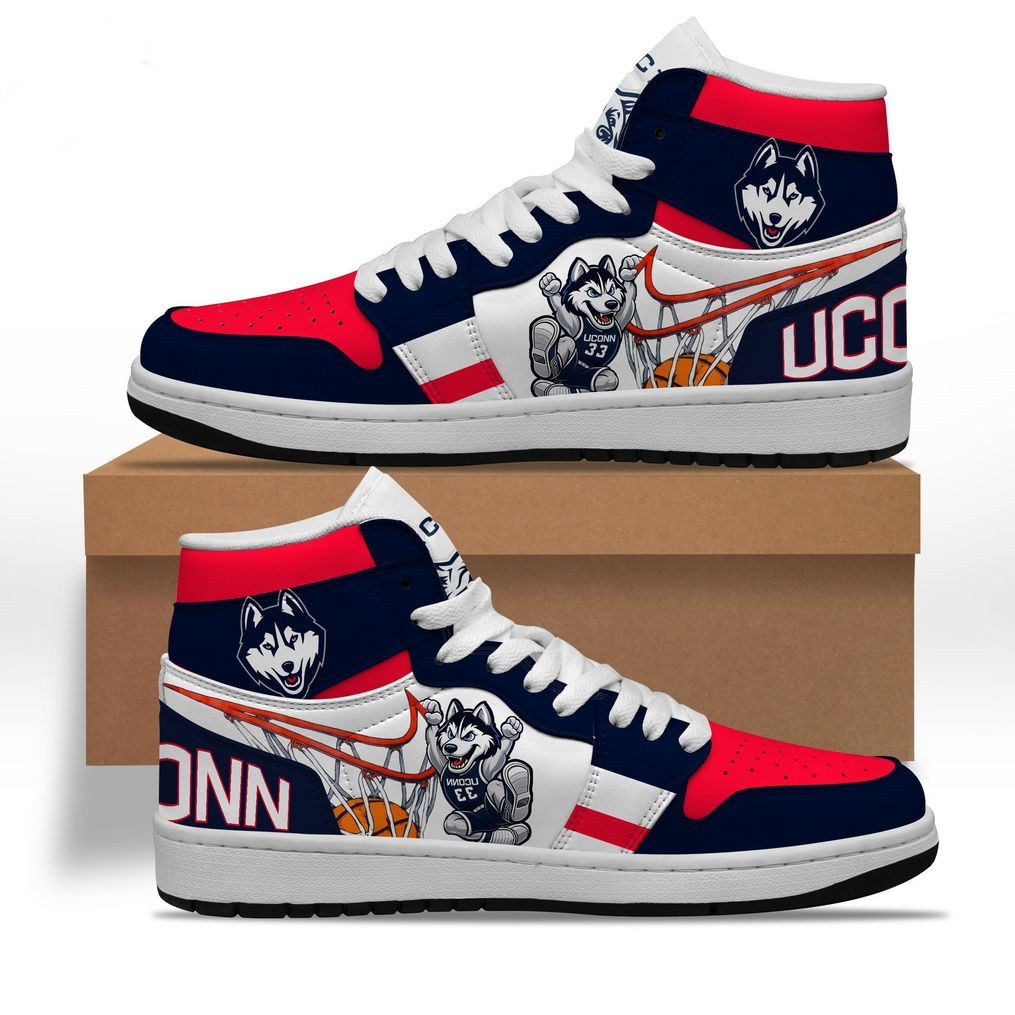 NCAA UConn Huskies Air Jordan 1 High Sneakers