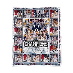 NCAA UConn Huskies Champions 2023 Fleece Blanket