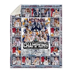 Alternative view of NCAA UConn Huskies Champions 2023 Fleece Blanket
