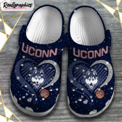 Alternative view of NCAA UConn Huskies Heart Crocs