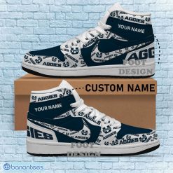 Alternative view of NCAA Utah State Aggies Custom Name New Season Design Air Jordan 1 High Sneakers