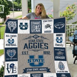 NCAA Utah State Aggies Family EST 1892 Quilt Blanket