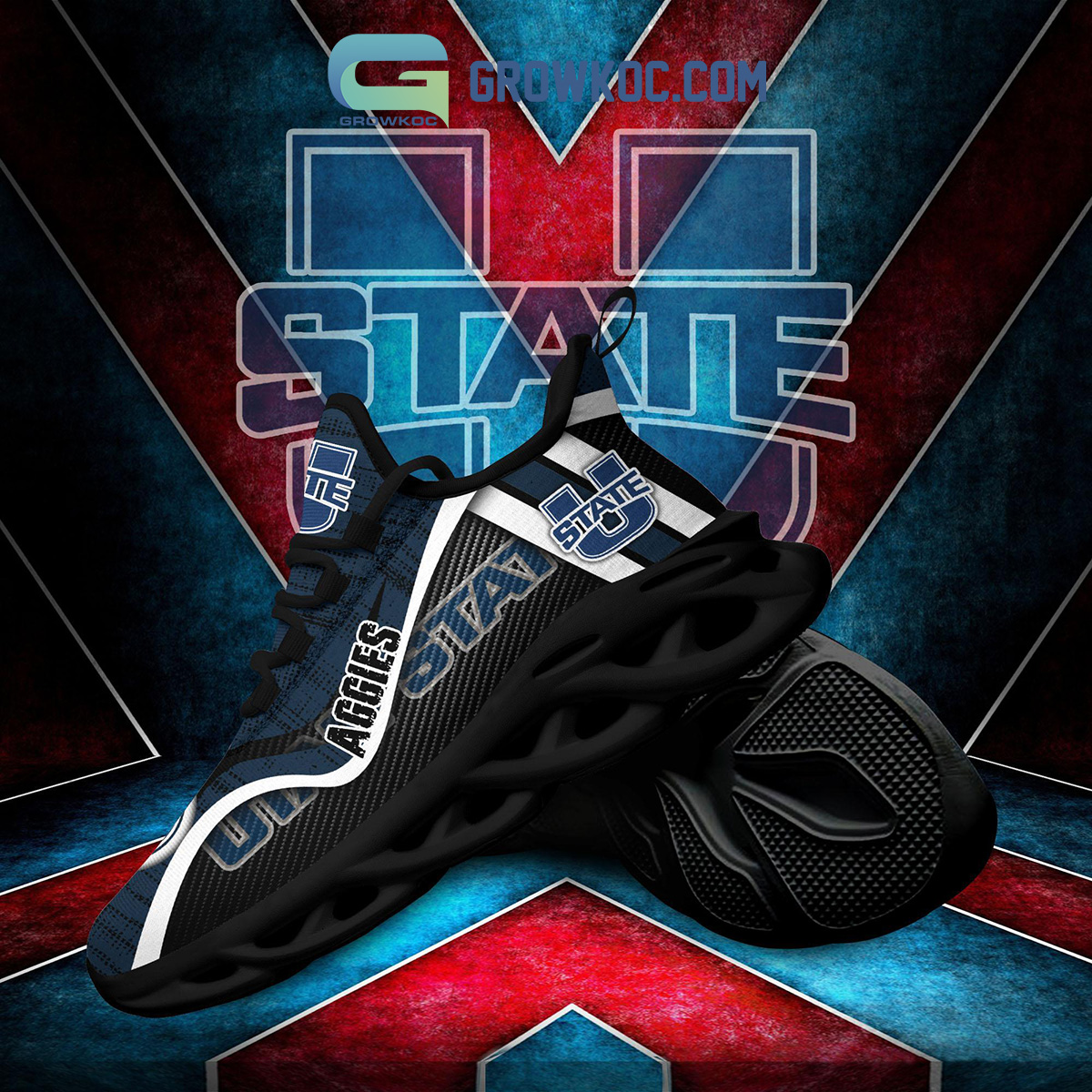 NCAA Utah State Aggies New Style Max Soul Shoes - Image 3