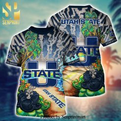 NCAA Utah State Aggies Tropical Beach T-Shirt