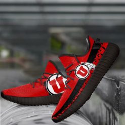 NCAA Utah Utes Red Black Yeezy Boost Sneakers