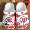 NCAA Utah Utes Red White Crocs