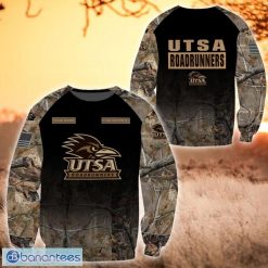 NCAA UTSA Roadrunners Custom Name Hunting Camo Style Sweatshirt