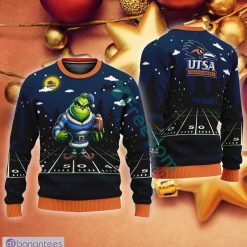 NCAA UTSA Roadrunners Play Grinch Ugly Christmas Sweater