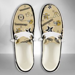 NCAA Vanderbilt Commodores Custom Name Black Cream Hey Dude Shoes