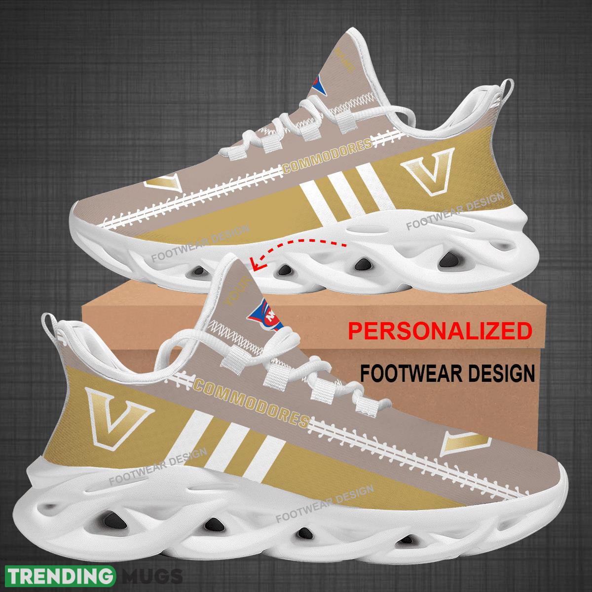 NCAA Vanderbilt Commodores Custom Name Logo Max Soul Shoes
