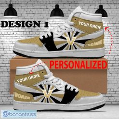NCAA Vanderbilt Commodores Custom Name New Design Air Jordan 1 High Sneakers