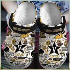 NCAA Vanderbilt Commodores White Black Crocs