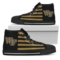 NCAA Wake Forest Demon Deacons Black Gold High Top Shoes