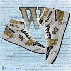 NCAA Wake Forest Demon Deacons Custom Name Logo Air Jordan 1 High Sneakers