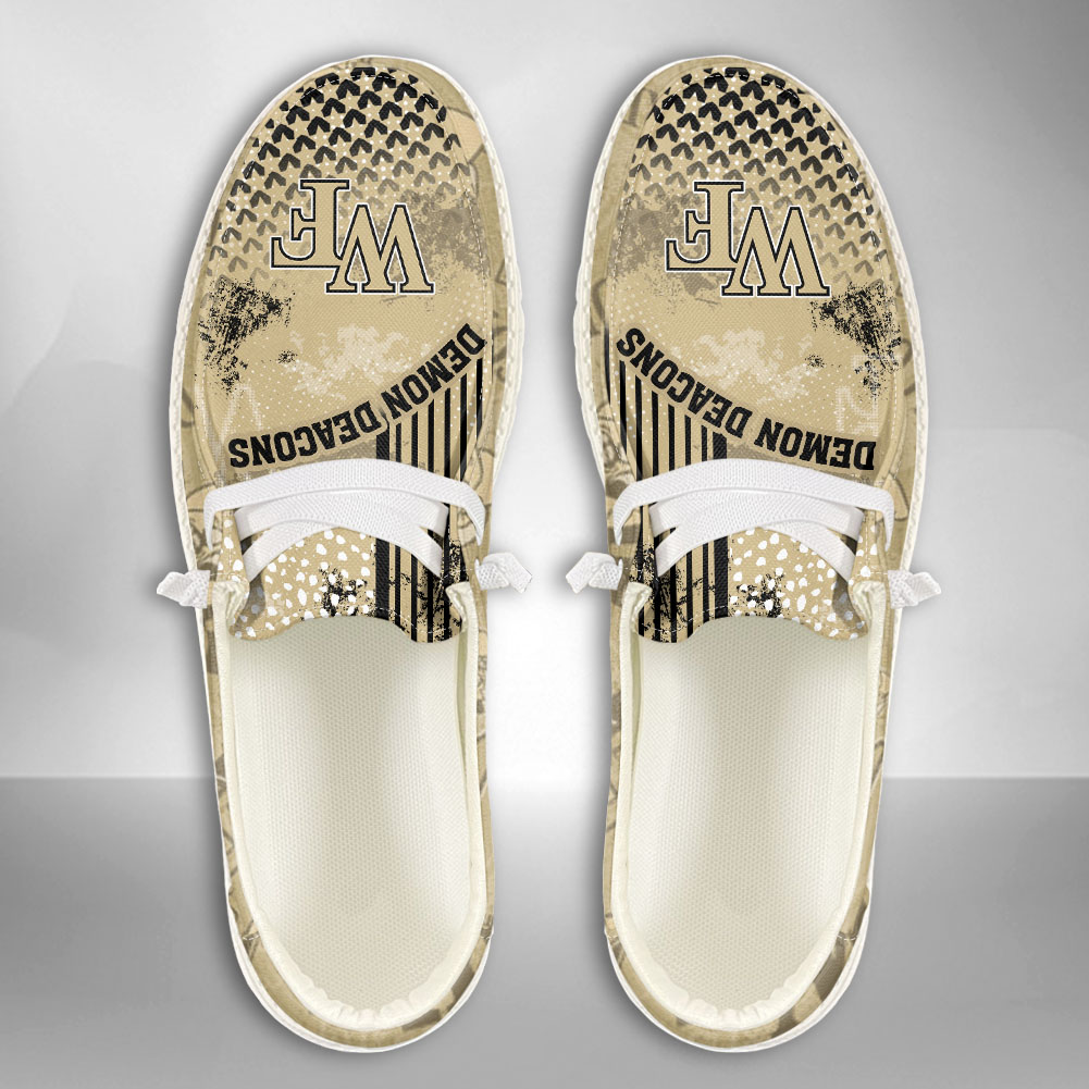 NCAA Wake Forest Demon Deacons Custom Name Style Hey Dude Shoes