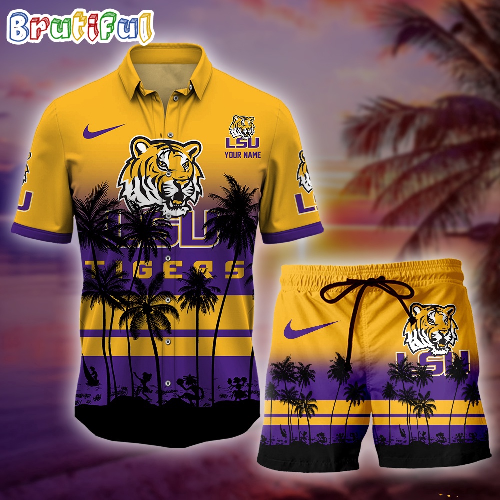 NCAA LSU Tigers Custom Name New Edition Aloha Outfit