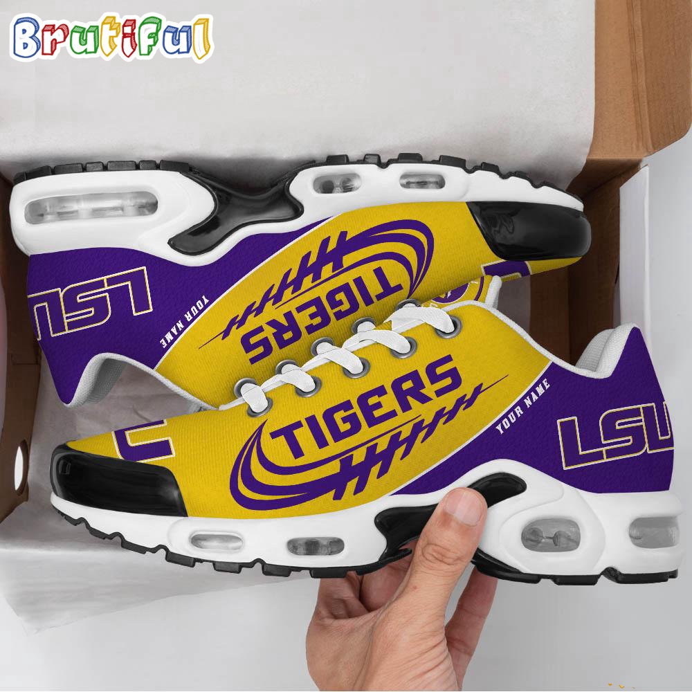 NCAA LSU Tigers Custom Name New Style Air Max Plus Shoes