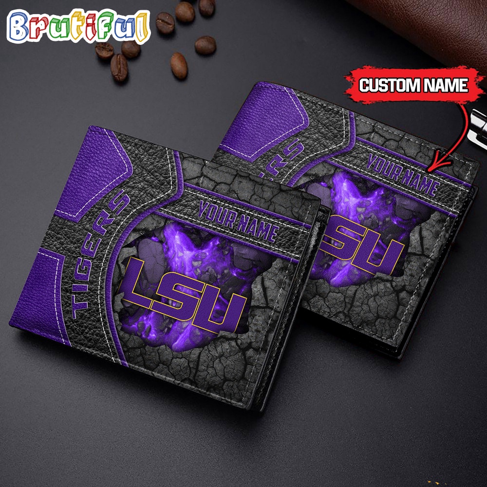 NCAA LSU Tigers Custom Name Special Edition Wallet